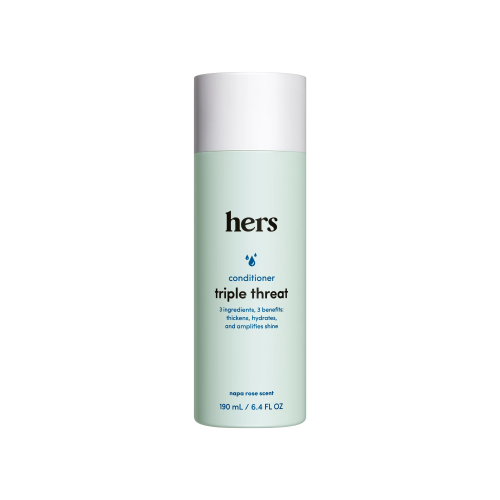 Hers Triple Threat Shampoo dermatologist recommended shampoo for hair loss