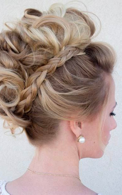 Edgy Faux Hawk Updo wedding hairstyle