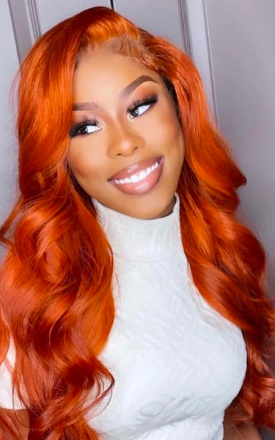 Ginger Copper hair color on black girl